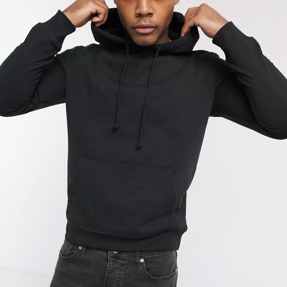 Brave Soul Hooded Pullover Sweatshirt in Black Size M - Picture 8 of 8